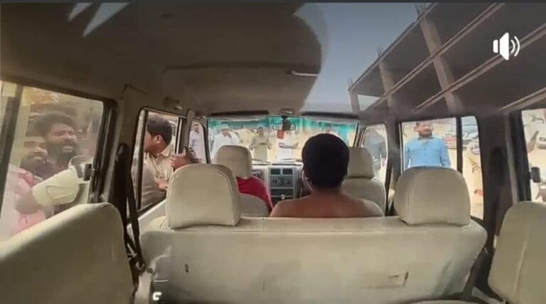 Bairi Naresh Thrashed Again. This Time In Police Van bairi naresh beaten