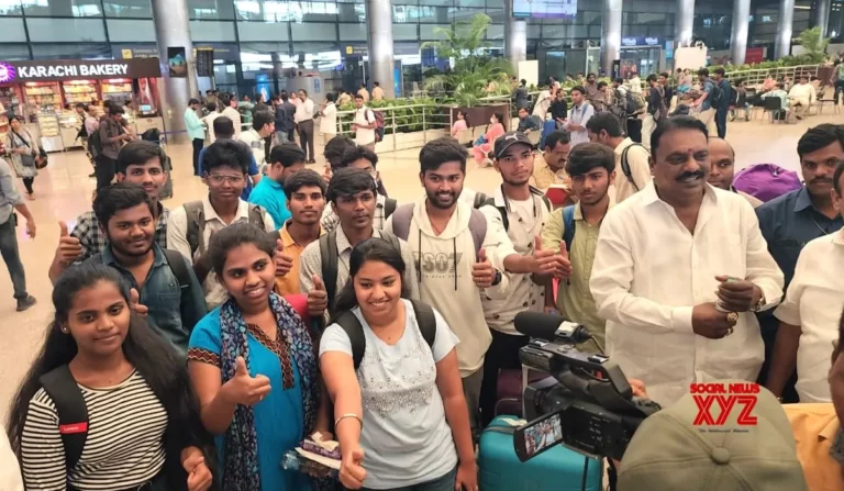 Special Aircraft Brings Stranded Telugu Students From Midst Of Violence in Manipur manipur telangana students return