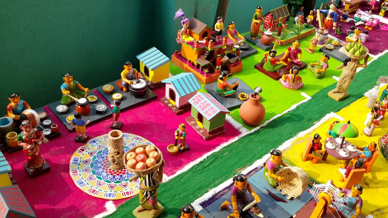 arrangement of bommalakoluvu festival tradition