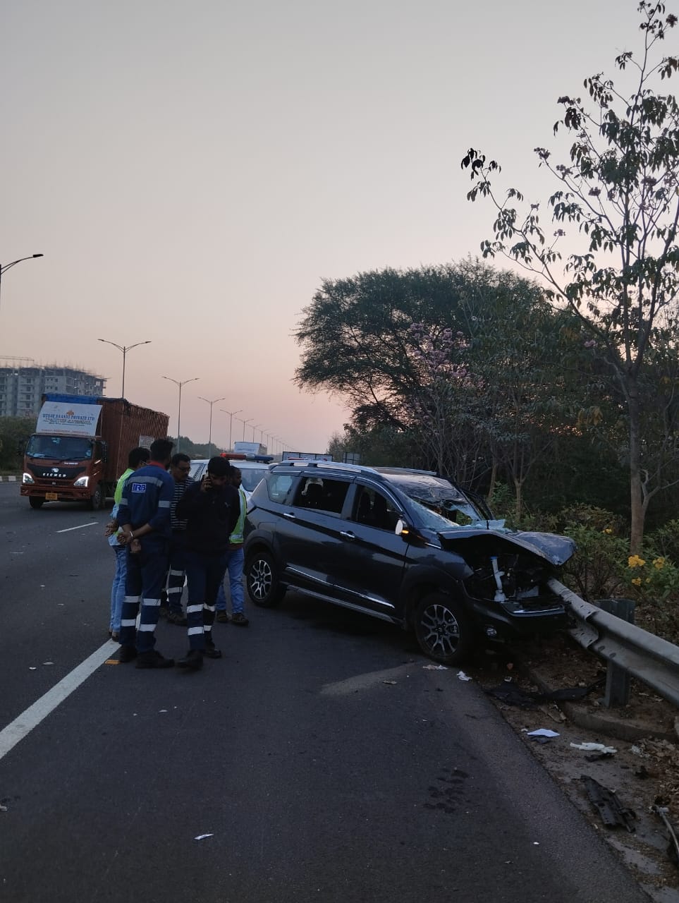 Lasya Nandita road accident