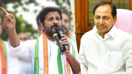 Phone tapping Storm in Telangana: Allegations, Protests by Congress KCR-Revanth-Reddy