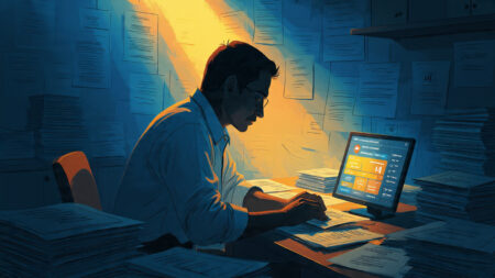 Defending the SIR: Why India’s Most Ambitious Electoral Clean-Up Still Matters a powerful dramatic office field scene showing an 3