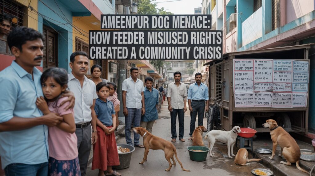 How Ameenpur Dog Feeder Misused Rights, Created a Community Crisis 1 a cinematic documentary style photograph cjmOHQPtQJOjzC mWjXRbg mqRQkmfxQKS7zFejzdkUlA