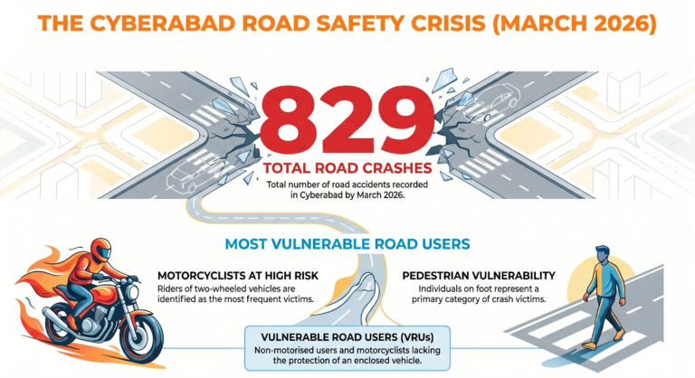 Cyberabad Faces Escalating Road Safety Crisis: 829 Crashes Reported by March 2026 roadsafety