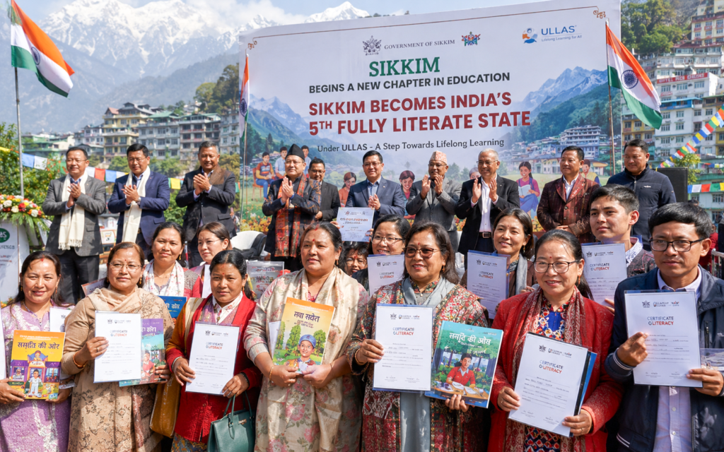 Sikkim Fully Literate State: Becomes India’s 5th Fully Literate State 1 Celebrating literacy in Sikkim's new chapter