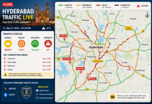 Live traffic in Hyderabad Hyderabad live traffic update