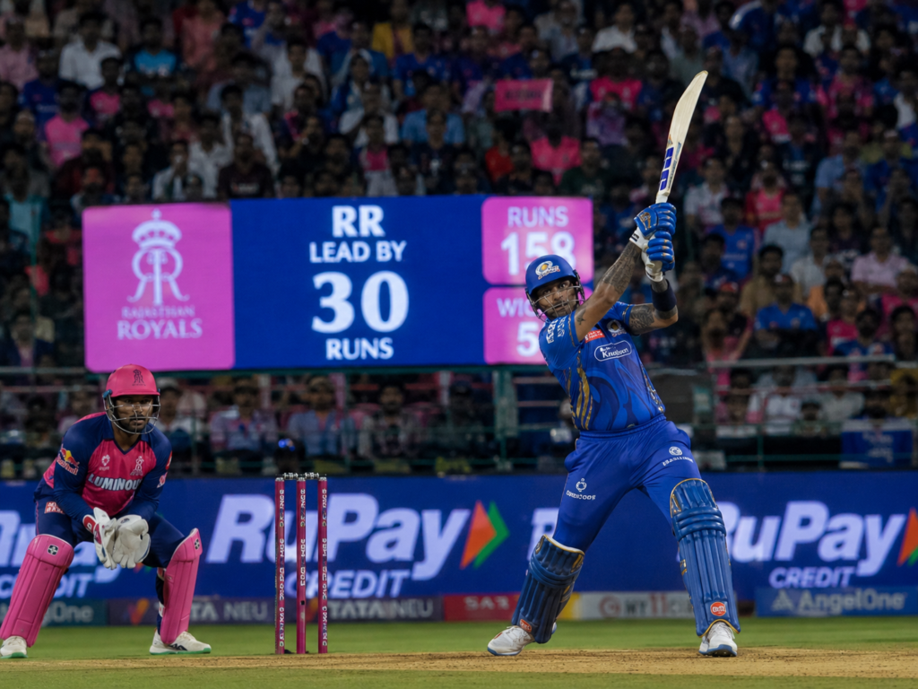 Rajasthan Royals vs Mumbai Indians Match Scorecard 3 Suryakumar Yadav batting during Rajasthan Royals vs Mumbai Indians IPL 2026 clash