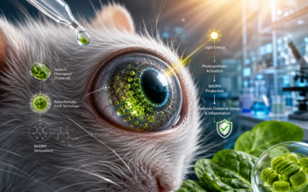 Photosynthesis in Mouse Eye Cells. Bioengineered mouse eye with nano-particulate activation