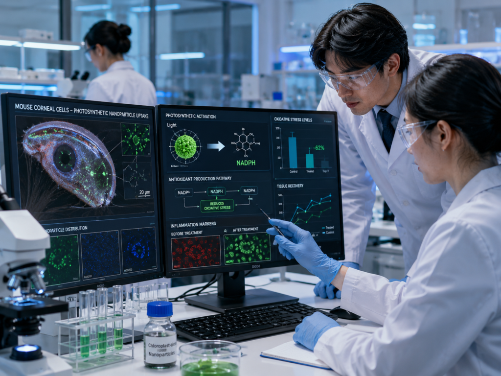 Photosynthesis in Mouse Eye Cells to Repair Eye Damage 1 Biomedical research in a high tech lab