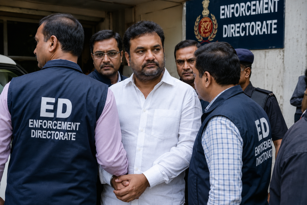 Raj Kasireddy Liquor Scam: ED Arrests Former AP IT Advisor ED investigation linked to Raj Kasireddy liquor scam with luxury assets under scrutiny.