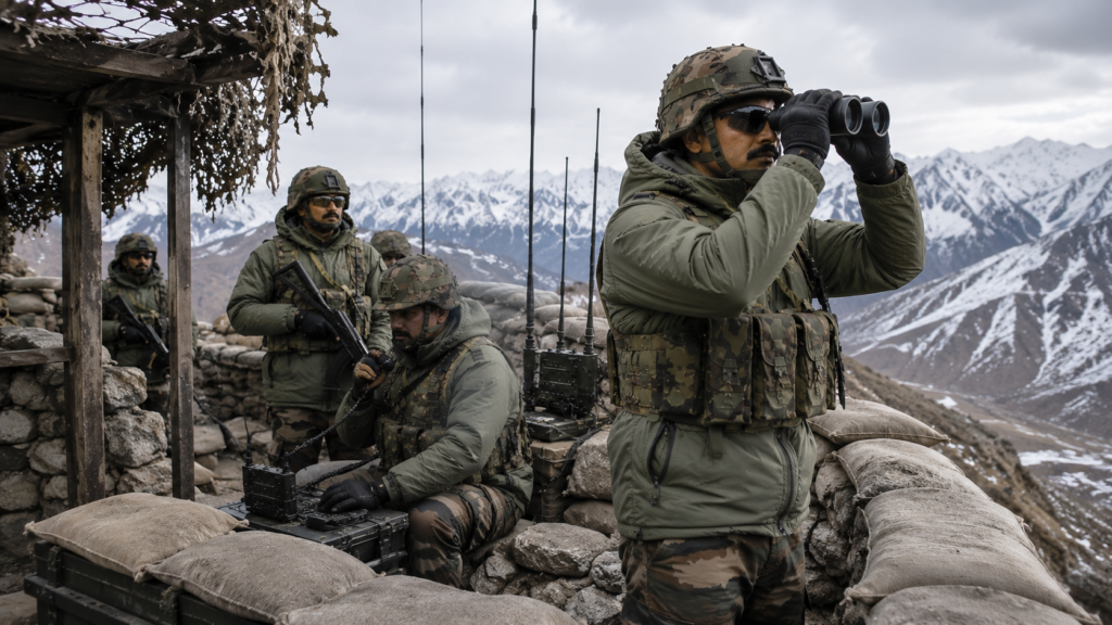 Indian Army Uniforms 2026 Introduces Bandi Jackets and New Dress Rules 1 Winter military observation post in combat