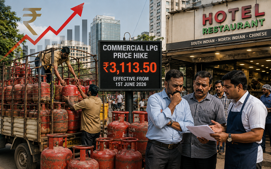 Commercial LPG Cylinder Prices Rise Again: ₹3,100 From June 1 in Delhi 1 Commercial LPG cylinders outside restaurants as fuel prices cross ₹3,100 in Delhi.