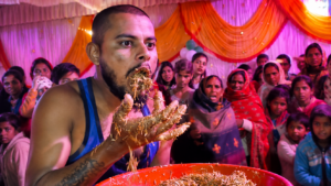Viral Husk Eating Video Sparks Debate on Food Habits Online viral husk eating video